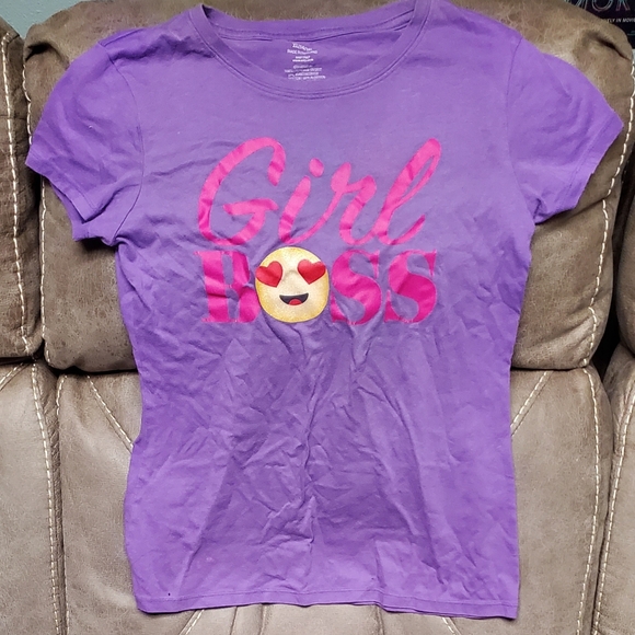 Kids Girl Boss T Shirt Size XL 14 -16 - Picture 1 of 3